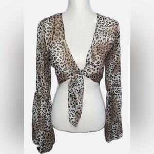 Windsor Animal Print Blouse -EUC